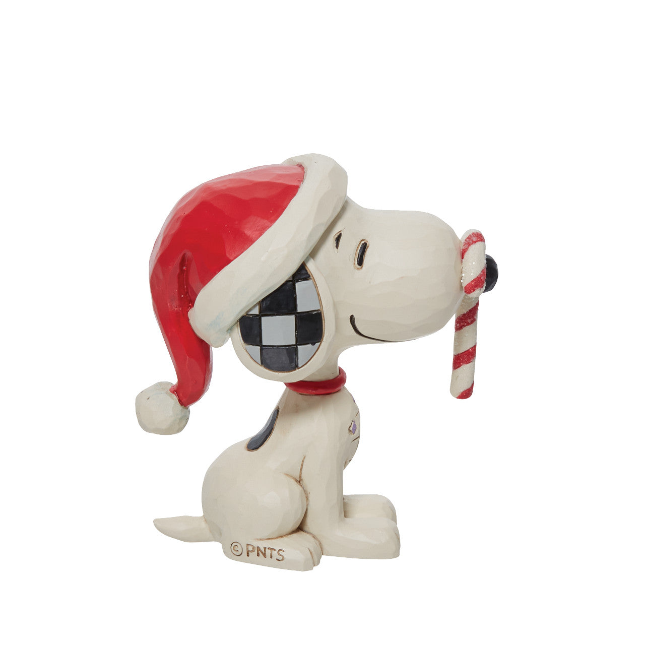 Snoopy Glitter Candy Cane Mini Figurine