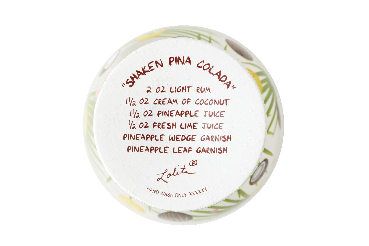 Shaken Pina Colada Cocktail Glass