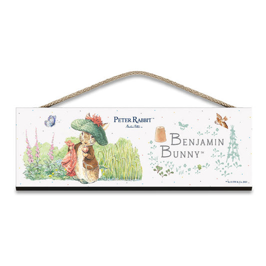 Beatrix Potter - Benjamin Bunny and Handkerchief (Wooden Sign)