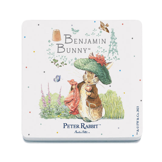 Beatrix Potter - Benjamin Bunny and Handkerchief (Drinks Coaster)