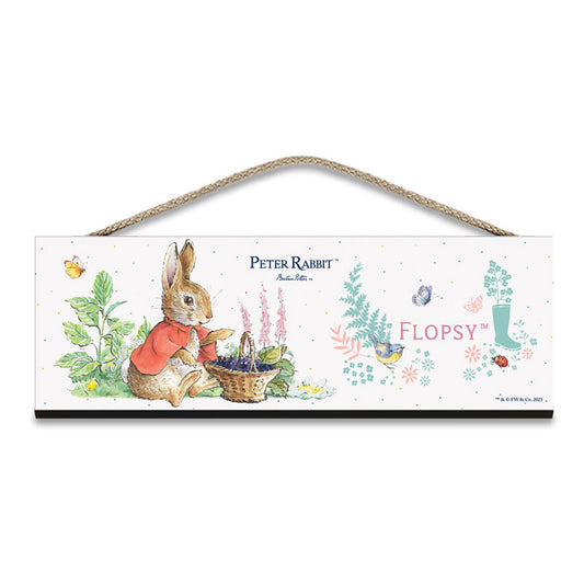 Beatrix Potter - Flopsy Sitting (Wooden Sign)