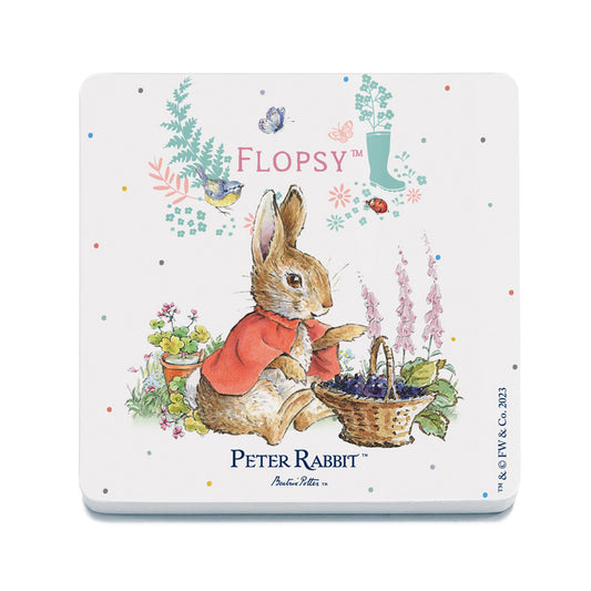 Beatrix Potter - Flopsy Sitting (Drinks Coaster)