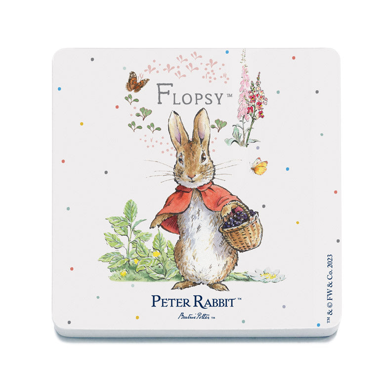Beatrix Potter - Flopsy Standing (Drinks Coaster)