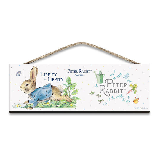 Beatrix Potter - Peter Rabbit Running (Wooden Sign)