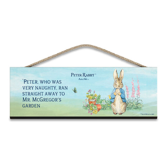 Beatrix Potter - Peter Rabbit - Peter, who was very naughty… (Wooden Sign)