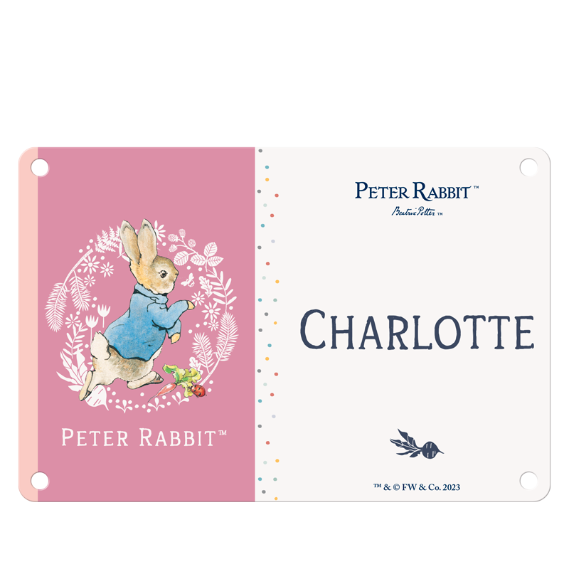 Beatrix Potter - Peter Rabbit - Charlotte (Named Sign)