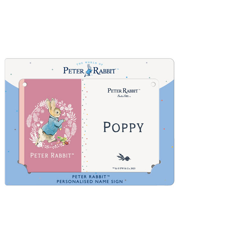 Beatrix Potter - Peter Rabbit - Poppy (Named Sign)