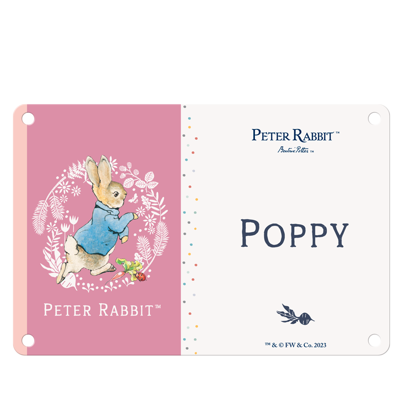 Beatrix Potter - Peter Rabbit - Poppy (Named Sign)