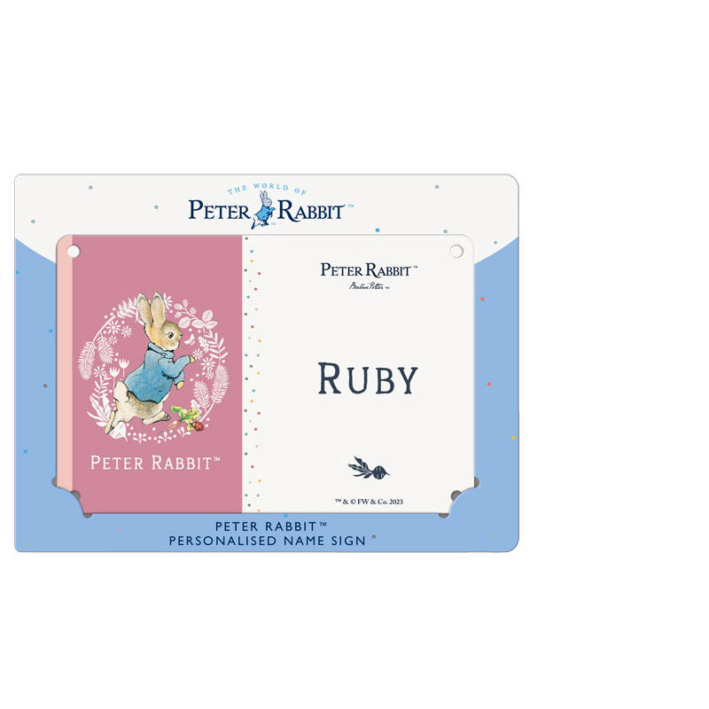 Beatrix Potter - Peter Rabbit - Ruby (Named Sign)
