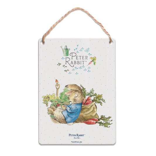 Beatrix Potter - Peter Rabbit Sleeping with Carrots (Dangler Sign)