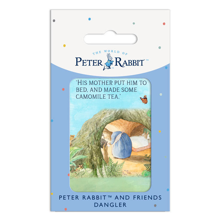 Beatrix Potter - Mrs Rabbit - His Mother put him to bed… (Dangler Sign)