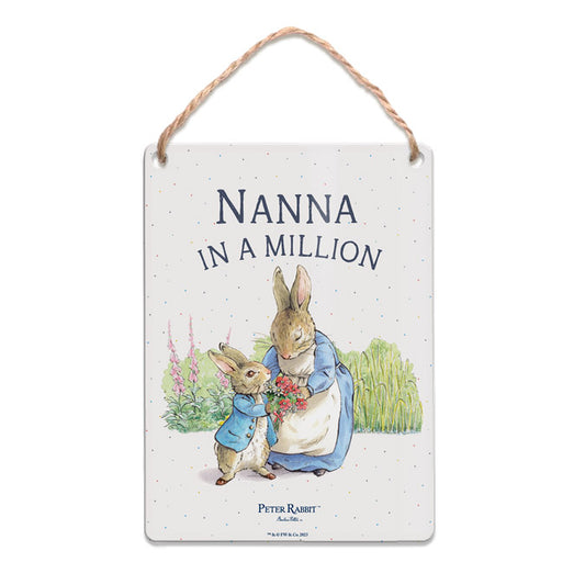 Beatrix Potter - Peter Rabbit - NANNA in a MILLION (Dangler Sign)