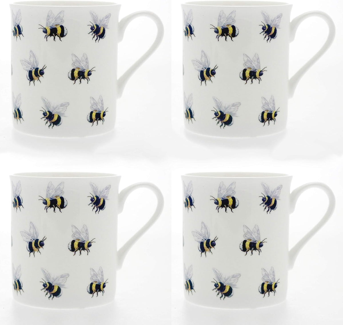 Bumble Bees Set 4 Fine Bone China Mug