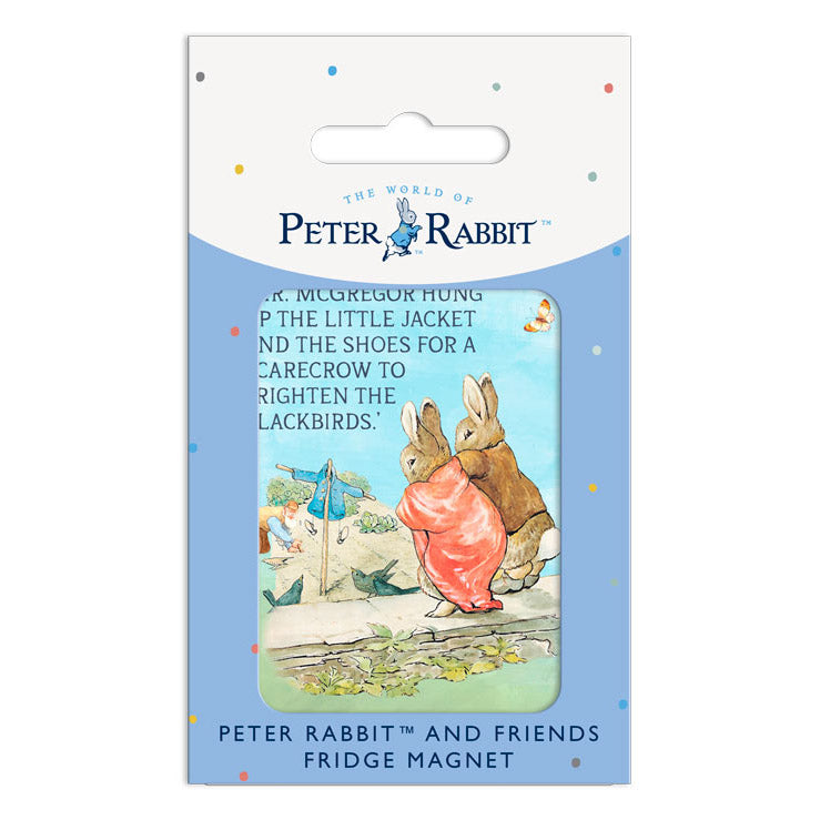 Beatrix Potter - Flopsy and Benjamin Bunny - Mr McGregor hung up the little jacket… (Fridge Magnet)