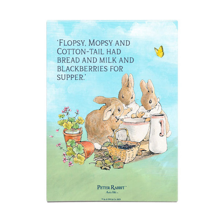 Beatrix Potter - Flopsy, Mopsy and Cotton-Tail had bread and milk… (Fridge Magnet)