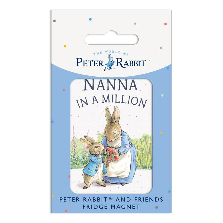 Beatrix Potter - Peter Rabbit - NANNA in a MILLION (Fridge Magnet)