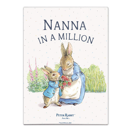 Beatrix Potter - Peter Rabbit - NANNA in a MILLION (Fridge Magnet)