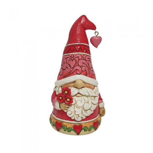 Gnomebody Loves You As Much As I Do - Red Hearts Gnome Figurine