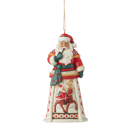 Lapland Santa Wuth Reindeer Scene Hanging Ornament
