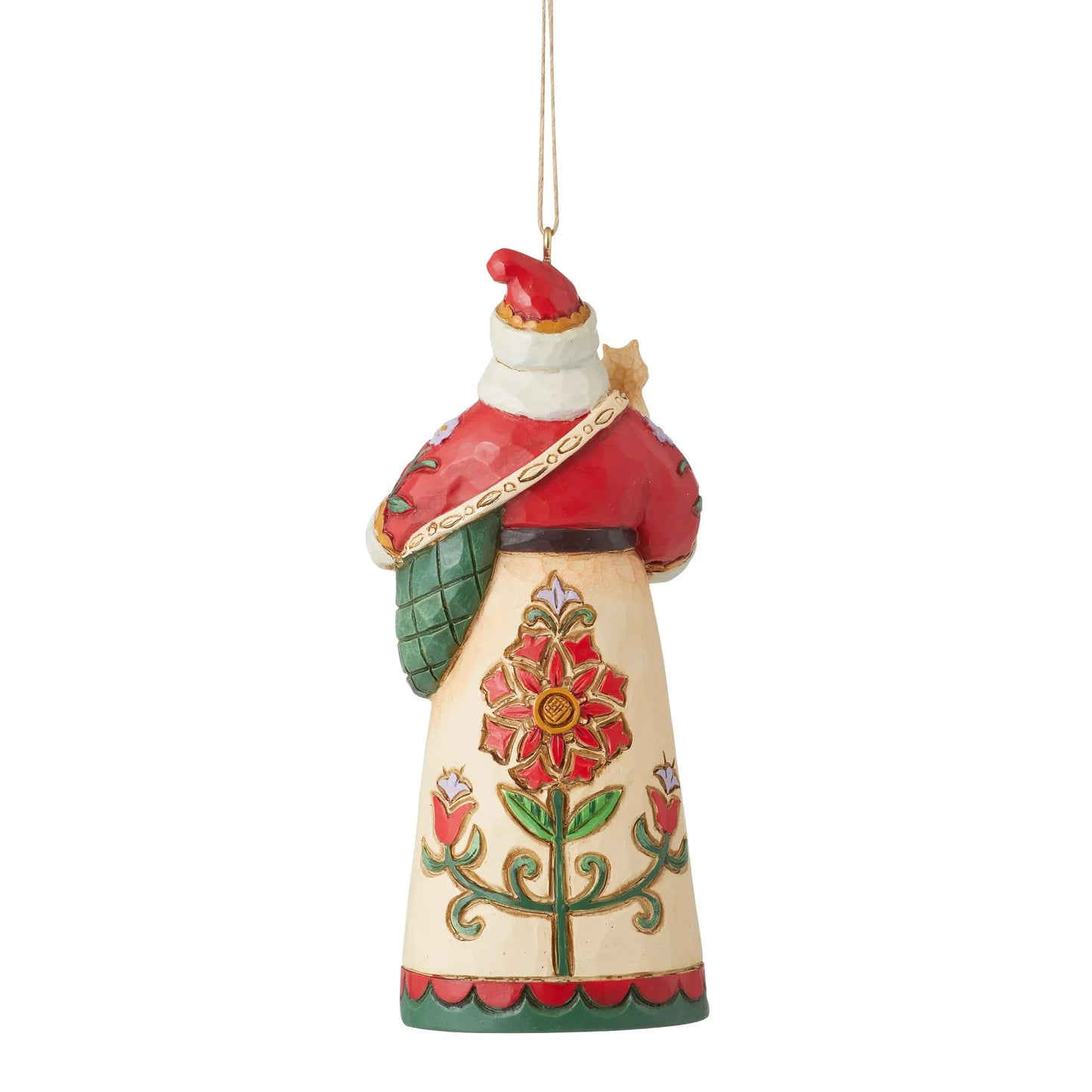 Santa Holding Cat & Kittens Hanging Ornament