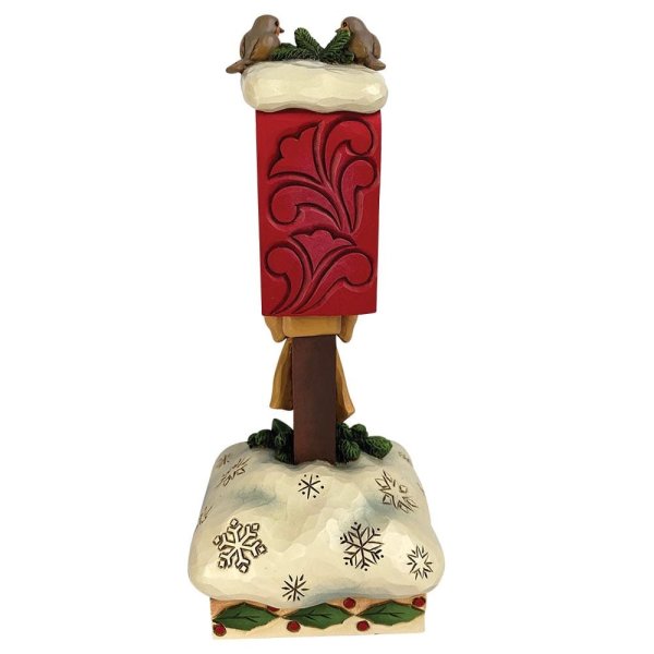 Merry Mail - European Robins On Postbox Figurine