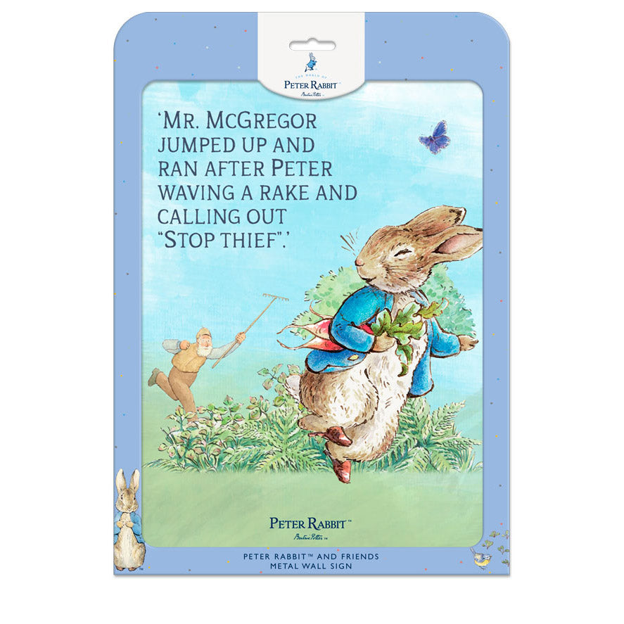 Beatrix Potter - Peter Rabbit - Mr McGregor jumped up and ran after Peter… (Large)