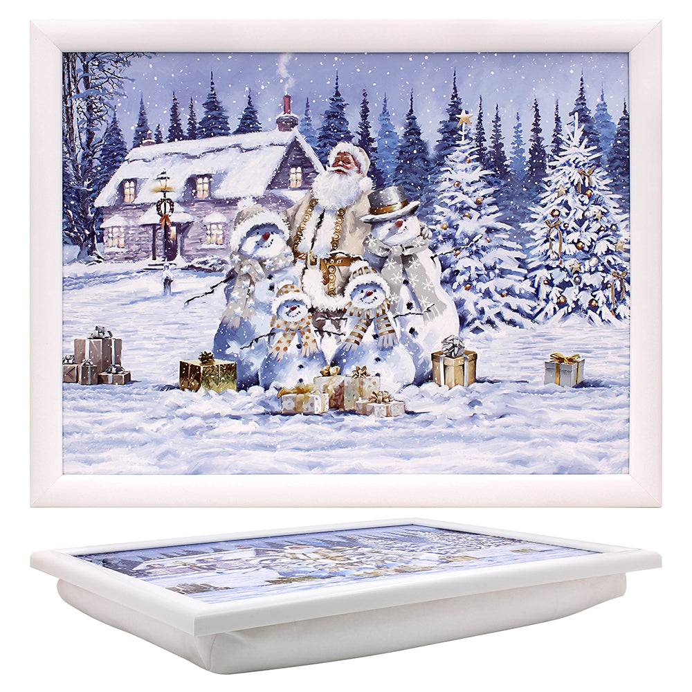 White Christmas Design Lap Tray