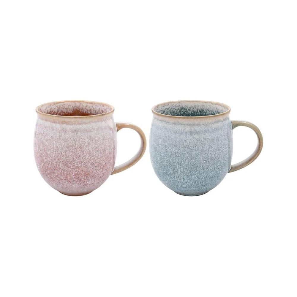 Reactive Glaze - Pink & Blue T6 - Set 2 Coffee Mug