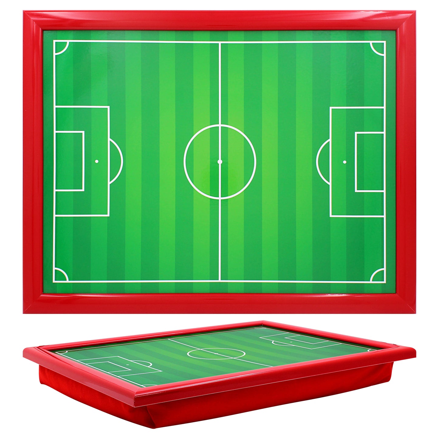 Football Pitch (red frame) Design Lap Tray