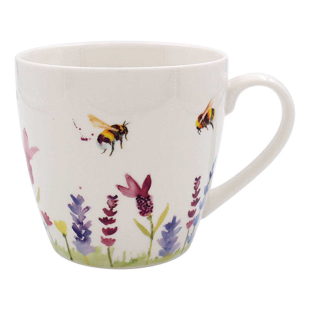Lavender and Bees Breakfast Mug