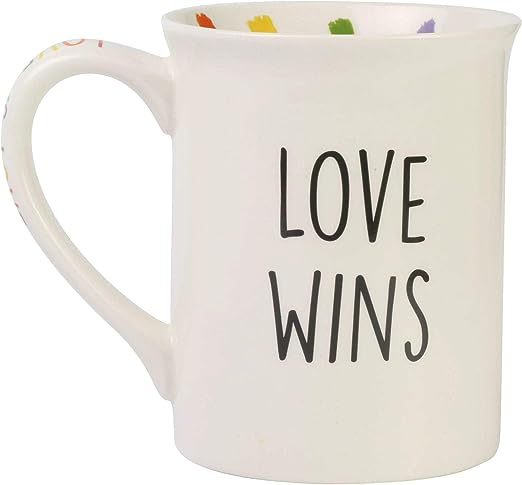 Rainbow Pride Heart Glitter Mug