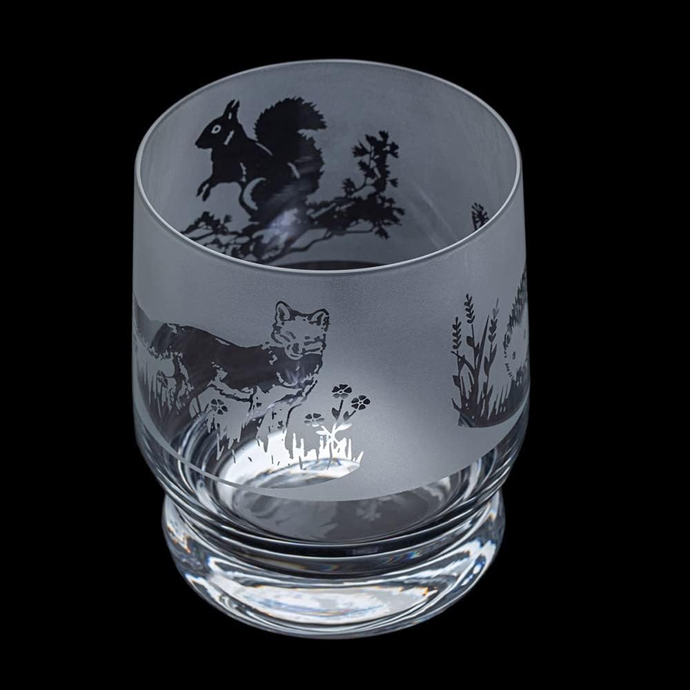 Aspect Etched Glass Tumbler - Country Wildlife