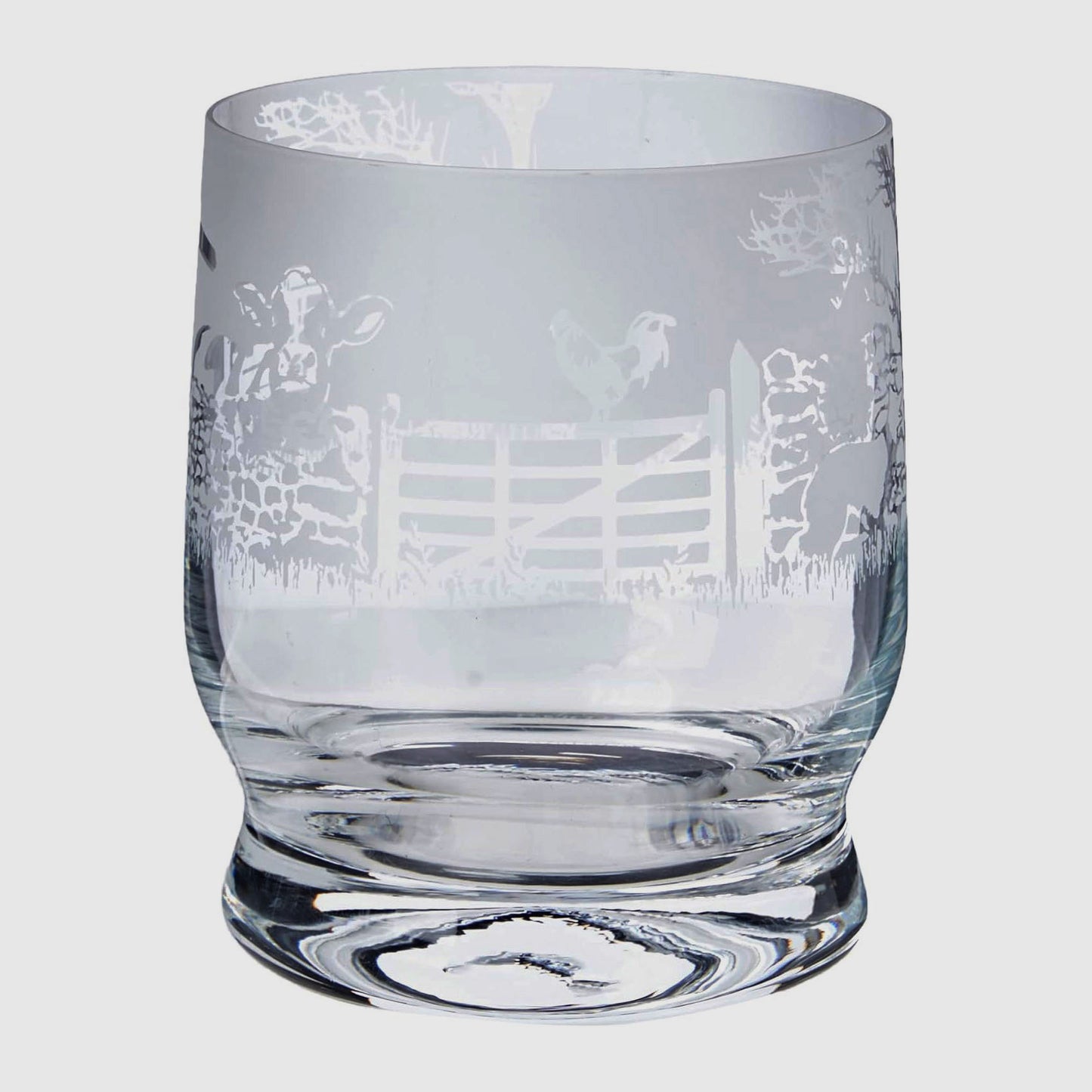 Aspect Etched Glass Tumbler - Farming