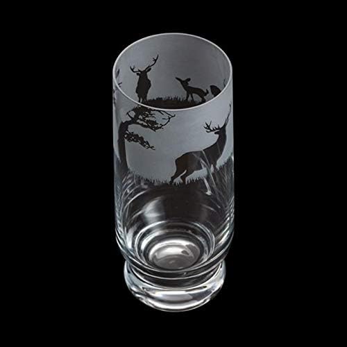 Aspect Etched Glass Highball - Stag