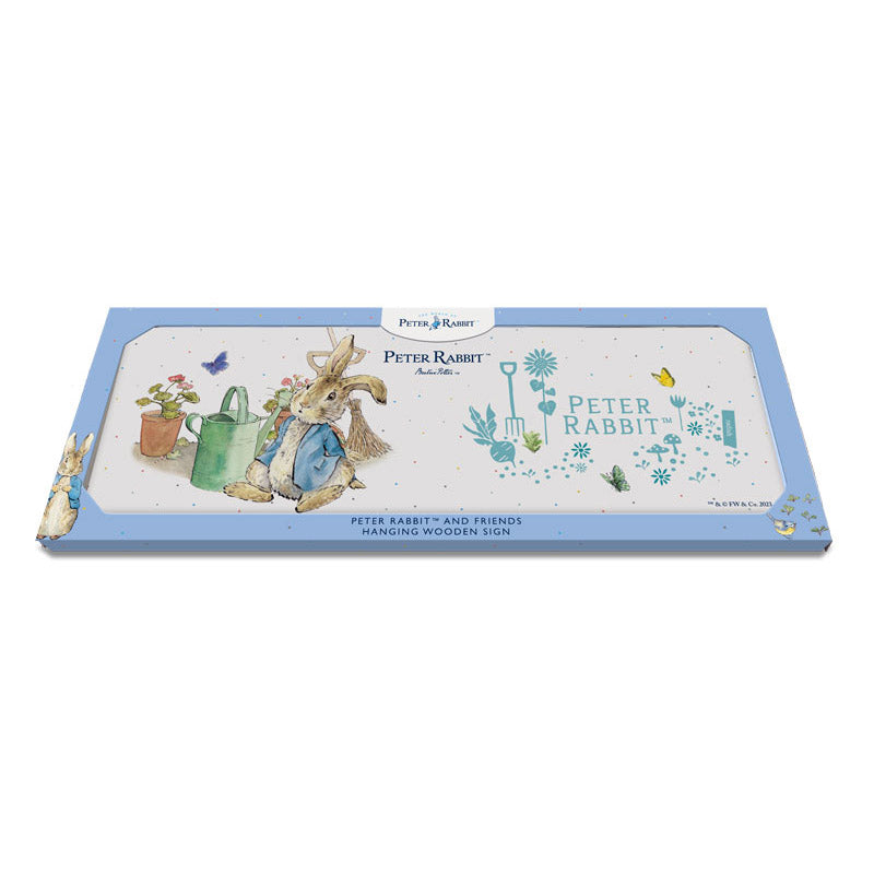 Beatrix Potter - Peter Rabbit and Watering Can (Wooden Sign)