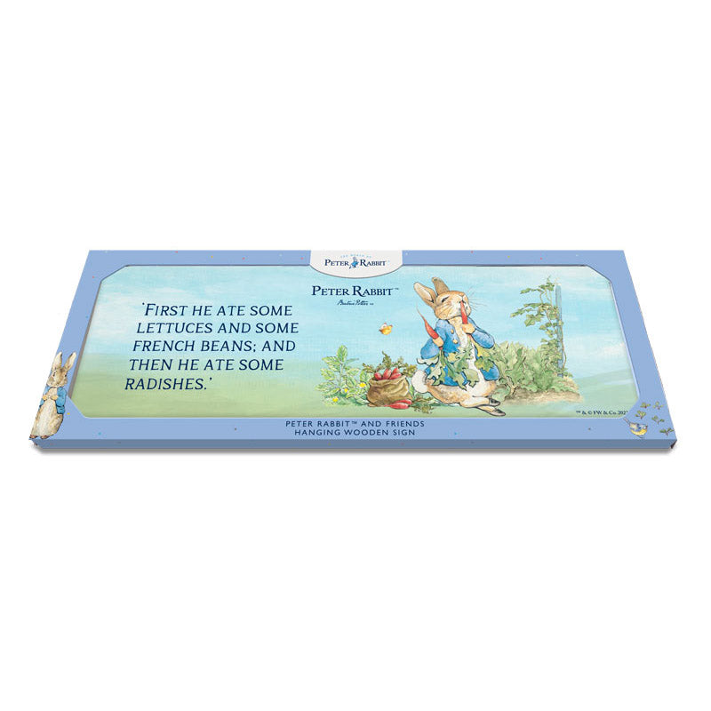 Beatrix Potter - Peter Rabbit - First he ate some lettuces… (Wooden Sign)
