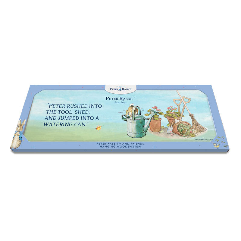 Beatrix Potter - Peter Rabbit - Peter rushed into the tool-shed… (Wooden Sign)