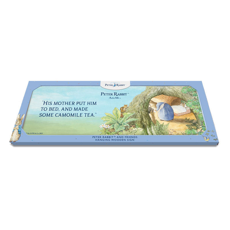 Beatrix Potter - Mrs Rabbit - His Mother put him to bed… (Wooden Sign)