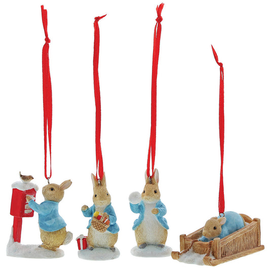 Peter Rabbit - Set 4 Hanging Ornaments