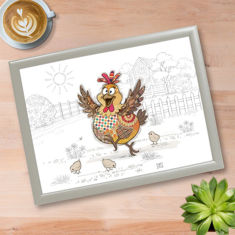 Bug Art - Hen 'Harriet' Lap Tray
