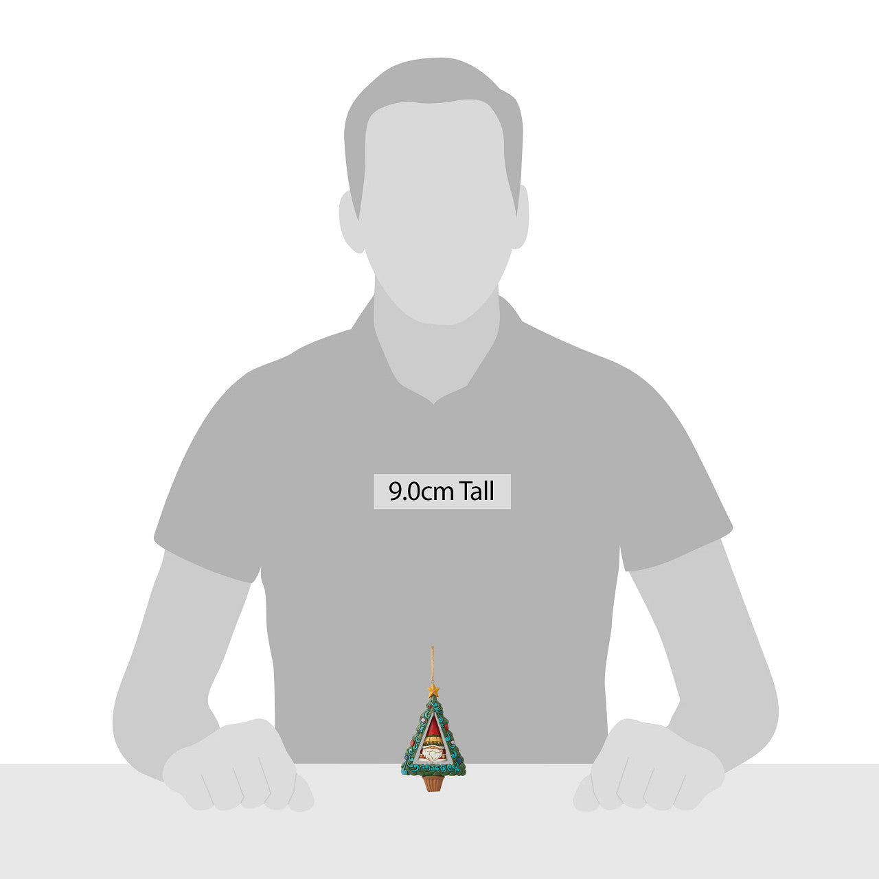 Christmas Tree with Rotating Gnome Hanging Ornament