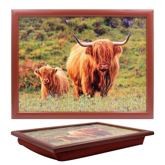 Highland Cow and Calf Design Lap Tay