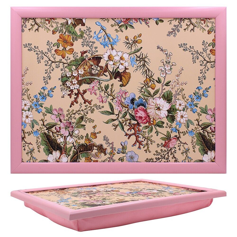 William Kilburn’s Florals (pink frame) Design Lap Tray