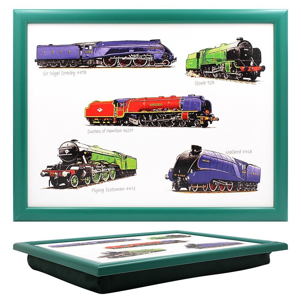 Classic Locomotives Trains Design Lap Tray