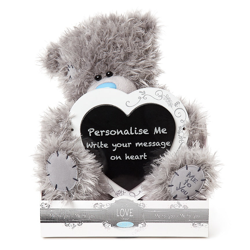 Wedding Teddy with Message Plaque - 9'' Bear