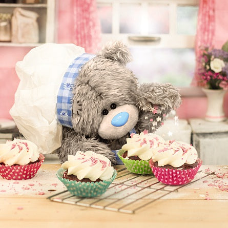 Bear with Cupcakes Birthday Card (3D Holographic)