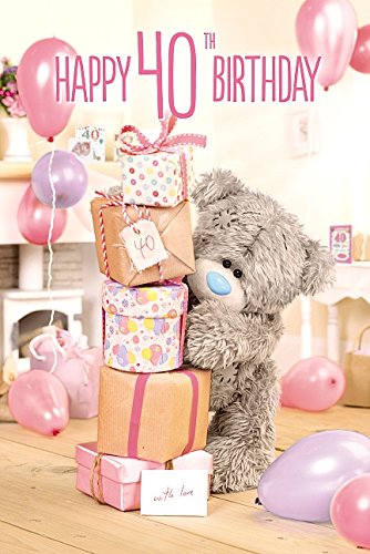 Happy 40th Birthday Card (3D Holographic)