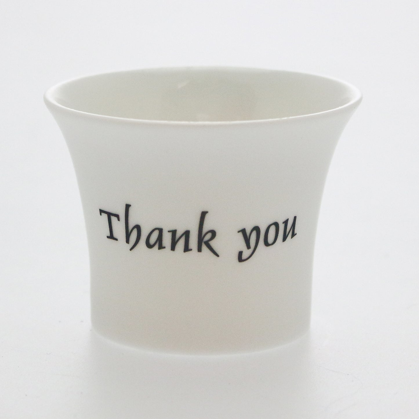 Red Poppies Bone China Tea Light Holder - Thank You