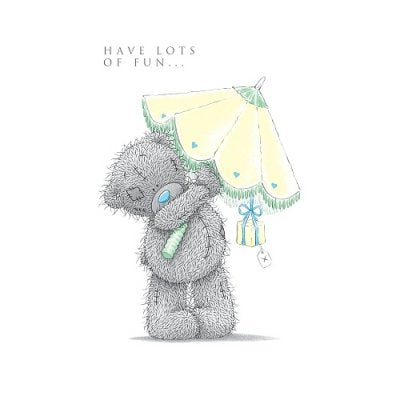 Bear with Parasol - Have lots of Fun Birthday Card