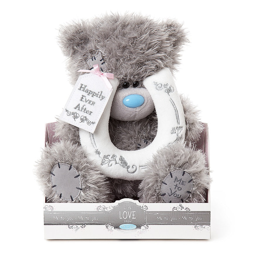 Wedding Teddy with Horseshoe - 9'' Bear